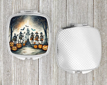 Load image into Gallery viewer, Mariachi Skeleton Band Spooky Halloween Compact Mirror – Stylish Purse Mirror with Artistic Covers