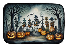 Load image into Gallery viewer, Mariachi Skeleton Band Spooky Halloween Dish Drying Mat