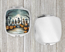 Load image into Gallery viewer, Mariachi Skeleton Band Spooky Halloween Compact Mirror – Stylish Purse Mirror with Artistic Covers