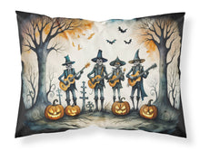 Load image into Gallery viewer, Mariachi Skeleton Band Spooky Halloween Fabric Standard Pillowcase – Artistic Decorative Front, White Back