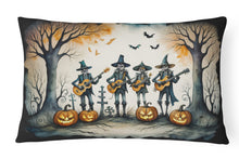 Load image into Gallery viewer, Mariachi Skeleton Band Spooky Halloween Fabric Decorative Pillow