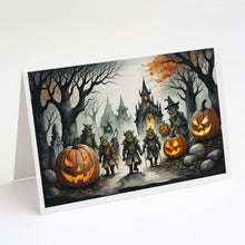 Load image into Gallery viewer, Orcs Spooky Halloween Greeting Cards -  Blank Note Cards – 8-Pack of Artist-Designed Cards with Envelopes