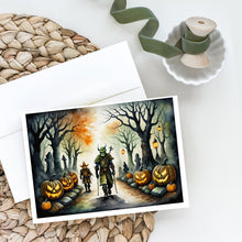 Load image into Gallery viewer, Orcs Spooky Halloween Greeting Cards -  Blank Note Cards – 8-Pack of Artist-Designed Cards with Envelopes