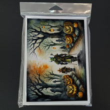 Load image into Gallery viewer, Orcs Spooky Halloween Greeting Cards -  Blank Note Cards – 8-Pack of Artist-Designed Cards with Envelopes