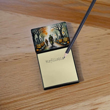 Load image into Gallery viewer, Orcs Spooky Halloween Sticky Note Holder- Refiilable Desk Accessory Note Pad