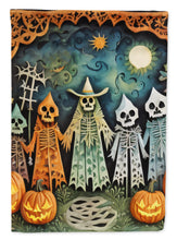 Load image into Gallery viewer, Papel Picado Skeletons Spooky Halloween House Flag