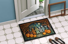 Load image into Gallery viewer, Papel Picado Skeletons Spooky Halloween Doormat -  18x27 Decorative Floor Mat – Indoor/Outdoor Rug