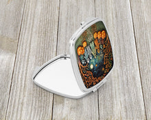 Load image into Gallery viewer, Papel Picado Skeletons Spooky Halloween Compact Mirror – Stylish Purse Mirror with Artistic Covers