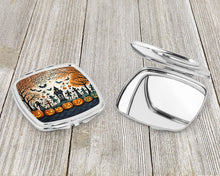 Load image into Gallery viewer, Papel Picado Skeletons Spooky Halloween Compact Mirror – Stylish Purse Mirror with Artistic Covers