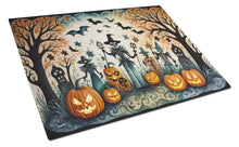 Load image into Gallery viewer, Papel Picado Skeletons Spooky Halloween Glass Cutting Boards – Durable, Decorative Kitchen Art Large