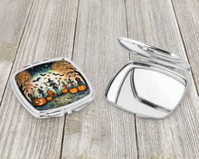Load image into Gallery viewer, Papel Picado Skeletons Spooky Halloween Compact Mirror – Stylish Purse Mirror with Artistic Covers