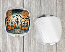 Load image into Gallery viewer, Papel Picado Skeletons Spooky Halloween Compact Mirror – Stylish Purse Mirror with Artistic Covers