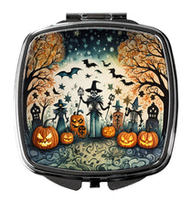 Load image into Gallery viewer, Papel Picado Skeletons Spooky Halloween Compact Mirror – Stylish Purse Mirror with Artistic Covers