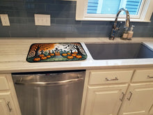 Load image into Gallery viewer, Papel Picado Skeletons Spooky Halloween Dish Drying Mat