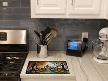 Load image into Gallery viewer, Papel Picado Skeletons Spooky Halloween Glass Cutting Boards – Durable, Decorative Kitchen Art Large