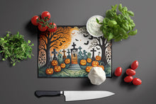 Load image into Gallery viewer, Papel Picado Skeletons Spooky Halloween Glass Cutting Boards – Durable, Decorative Kitchen Art Large