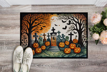 Load image into Gallery viewer, Papel Picado Skeletons Spooky Halloween Doormat -  18x27 Decorative Floor Mat – Indoor/Outdoor Rug