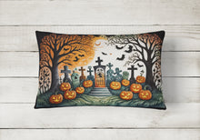 Load image into Gallery viewer, Papel Picado Skeletons Spooky Halloween Fabric Decorative Pillow