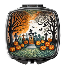 Load image into Gallery viewer, Papel Picado Skeletons Spooky Halloween Compact Mirror – Stylish Purse Mirror with Artistic Covers