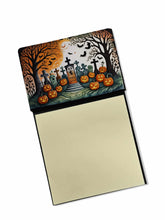 Load image into Gallery viewer, Papel Picado Skeletons Spooky Halloween Sticky Note Holder- Refiilable Desk Accessory Note Pad