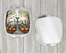 Load image into Gallery viewer, Pet Cemetery Spooky Halloween Compact Mirror – Stylish Purse Mirror with Artistic Covers