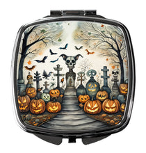 Load image into Gallery viewer, Pet Cemetery Spooky Halloween Compact Mirror – Stylish Purse Mirror with Artistic Covers
