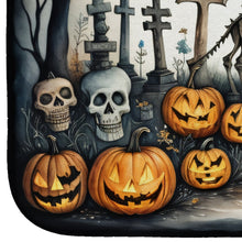 Load image into Gallery viewer, Pet Cemetery Spooky Halloween Dish Drying Mat