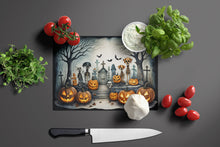 Load image into Gallery viewer, Pet Cemetery Spooky Halloween Glass Cutting Boards – Durable, Decorative Kitchen Art Large
