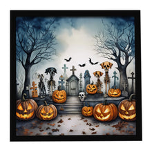 Load image into Gallery viewer, Pet Cemetery Spooky Halloween Framed Metal Print