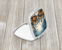 Load image into Gallery viewer, Pet Cemetery Spooky Halloween Compact Mirror – Stylish Purse Mirror with Artistic Covers
