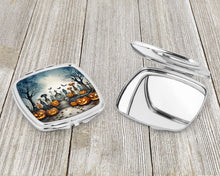 Load image into Gallery viewer, Pet Cemetery Spooky Halloween Compact Mirror – Stylish Purse Mirror with Artistic Covers