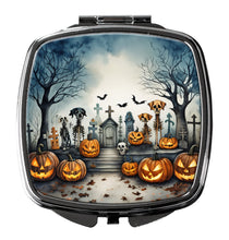 Load image into Gallery viewer, Pet Cemetery Spooky Halloween Compact Mirror – Stylish Purse Mirror with Artistic Covers
