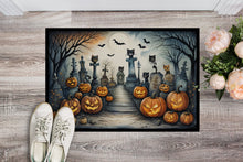 Load image into Gallery viewer, Cat Cemetery Spooky Halloween Doormat - 24x36 Decorative Floor Mat – Indoor/Outdoor Rug with Artistic Flair