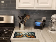 Load image into Gallery viewer, Cat Cemetery Spooky Halloween Glass Cutting Boards – Durable, Decorative Kitchen Art Large