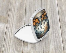 Load image into Gallery viewer, Cat Cemetery Spooky Halloween Compact Mirror – Stylish Purse Mirror with Artistic Covers