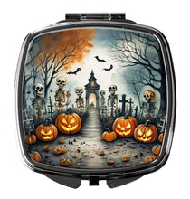 Load image into Gallery viewer, Skeleton Spooky Halloween Compact Mirror – Stylish Purse Mirror with Artistic Covers