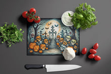 Load image into Gallery viewer, Calaveras Sugar Skulls Spooky Halloween Glass Cutting Boards – Durable, Decorative Kitchen Art Large