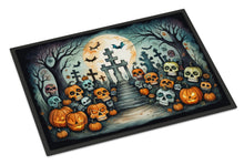 Load image into Gallery viewer, Calaveras Sugar Skulls Spooky Halloween Doormat -  18x27 Decorative Floor Mat – Indoor/Outdoor Rug