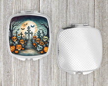 Load image into Gallery viewer, Calaveras Sugar Skulls Spooky Halloween Compact Mirror – Stylish Purse Mirror with Artistic Covers