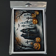 Load image into Gallery viewer, The Grim Reaper Spooky Halloween Greeting Cards -  Blank Note Cards – 8-Pack of Artist-Designed Cards with Envelopes