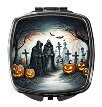 Load image into Gallery viewer, The Grim Reaper Spooky Halloween Compact Mirror – Stylish Purse Mirror with Artistic Covers