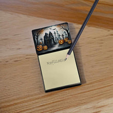 Load image into Gallery viewer, The Grim Reaper Spooky Halloween Sticky Note Holder- Refiilable Desk Accessory Note Pad