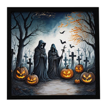 Load image into Gallery viewer, The Grim Reaper Spooky Halloween Framed Metal Print