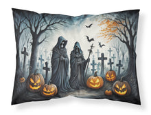 Load image into Gallery viewer, The Grim Reaper Spooky Halloween Fabric Standard Pillowcase – Artistic Decorative Front, White Back