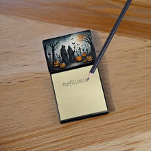 Load image into Gallery viewer, The Grim Reaper Spooky Halloween Sticky Note Holder- Refiilable Desk Accessory Note Pad