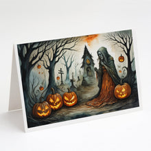 Load image into Gallery viewer, The Weeping Woman Spooky Halloween Greeting Cards -  Blank Note Cards – 8-Pack of Artist-Designed Cards with Envelopes