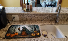 Load image into Gallery viewer, The Weeping Woman Spooky Halloween Dish Drying Mat