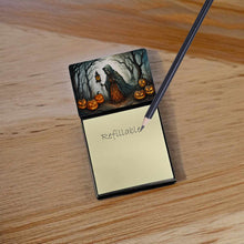 Load image into Gallery viewer, The Weeping Woman Spooky Halloween Sticky Note Holder- Refiilable Desk Accessory Note Pad