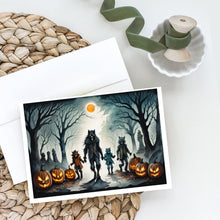 Load image into Gallery viewer, Werewolves Spooky Halloween Greeting Cards -  Blank Note Cards – 8-Pack of Artist-Designed Cards with Envelopes