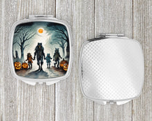 Load image into Gallery viewer, Werewolves Spooky Halloween Compact Mirror – Stylish Purse Mirror with Artistic Covers